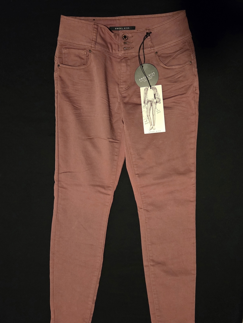 Angel Kiss Rose Mauve High-Rise Skinny Jeans